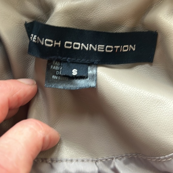 French Connection light Grey leather jacket S - Picture 5 of 8